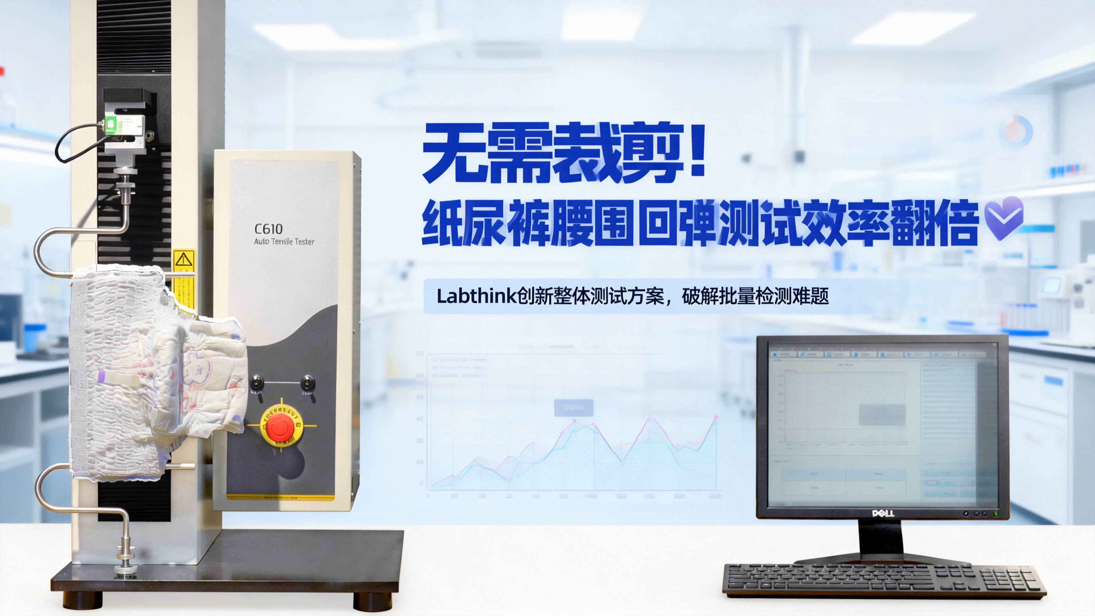 Labthink创新纸尿裤腰围回弹性能测试方案